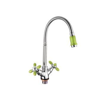 Змішувач для кухні з гнучким виливом Loffrey LY84310G (кол. зелений) (LL0783) LL0783 фото