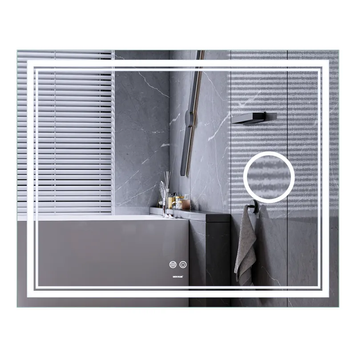 Дзеркало Mixxus Premium Quadro MR20-100x80 (Led Touch, Anti-fog, димер, лінза) (MP6623) MP6623 фото