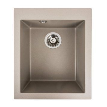 Гранітна мийка для кухні Platinum 4150 SOKIL матовий Титан SP000039602 фото