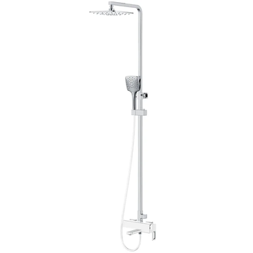 Душова система зі змішувачем Koer KB-56009-04 3 функціі Біла Хром (KR5987) KR5987 фото