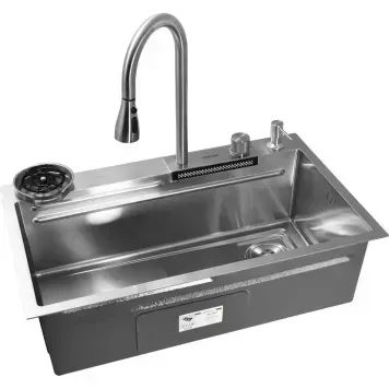 Кухонна інтегрована мийка Mixxus Premium MH7545-Set-02 Nano-Чорний з вбудованим змішувачем з нерж. сталі (MX1694) MX1694 фото