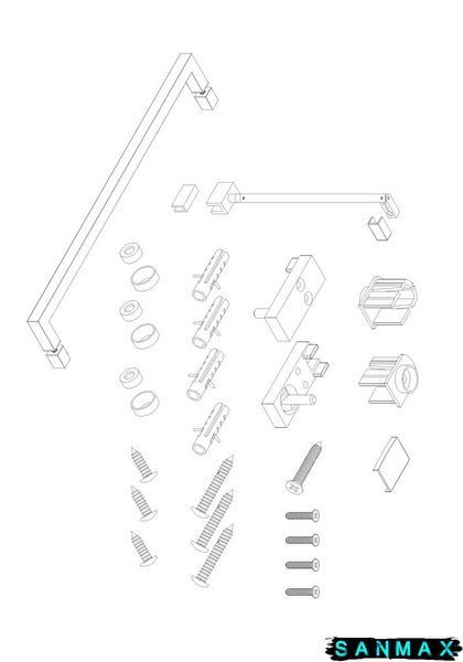 Шторки скляні на ванну Koer SR BS04-95x140-TR-07 прозоре скло 6мм, графіт (KR5404) KR5404 фото