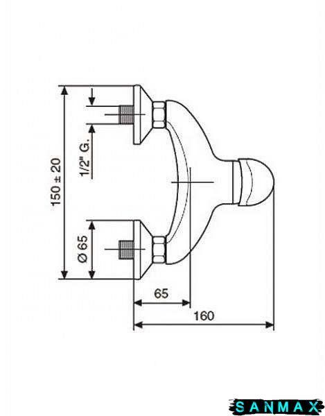 Змішувач Emmevi Anubis для душу бронза BR7002RB BR7002RB фото