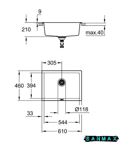 Композитна мийка для кухні Grohe K700U (31655AT0) 31655AT0 фото