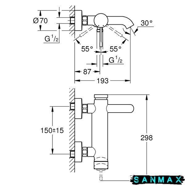 Змішувач для ванни Grohe Essence New (25250001) 25250001 фото