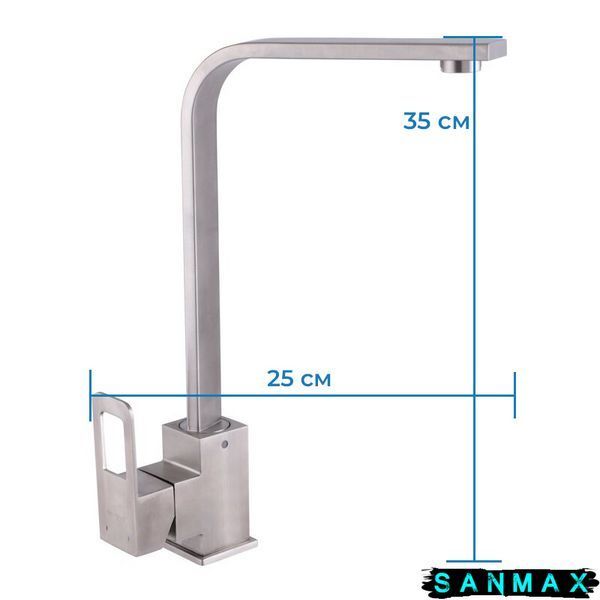 Змішувач для кухні Mixxus Fit 011 Нерж (SS2819) SS2819 фото