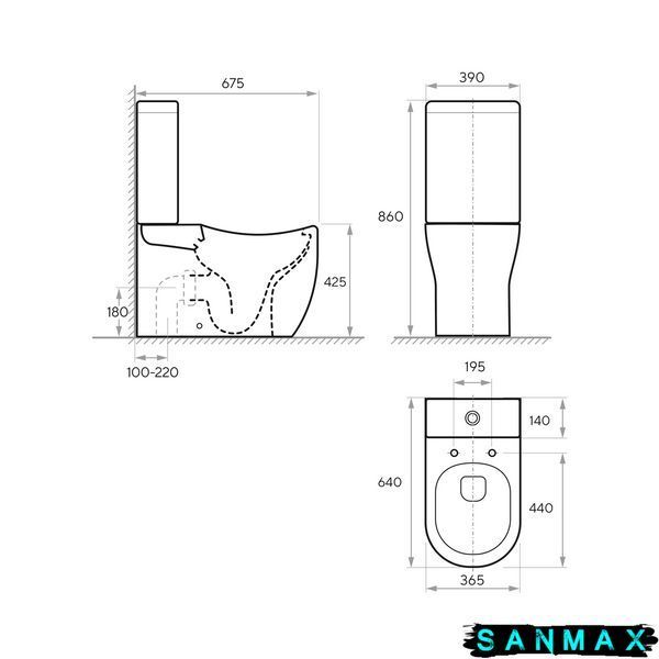 ROUND COMFORT комплект : унітаз підлоговий з сидінням Soft-close + бачок (змив Tornado 3.0) 1884570199 фото