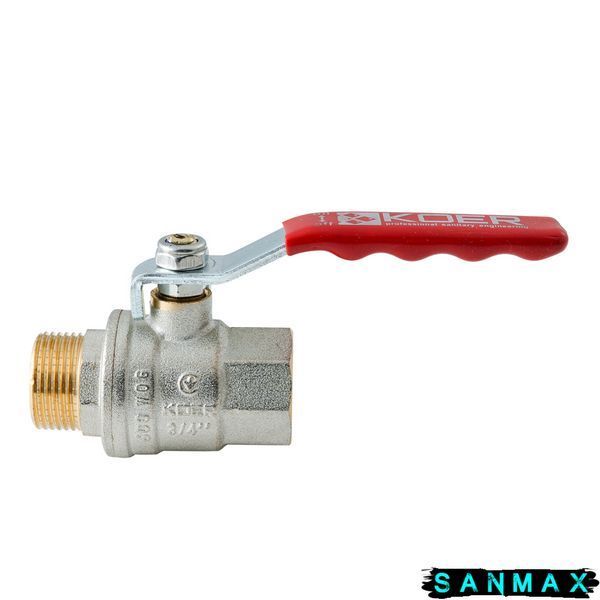Кран кульовий 3/4 РГШ Вода Koer Extreme KE.215-20 Червона ручка (KR5751) KR5751 фото