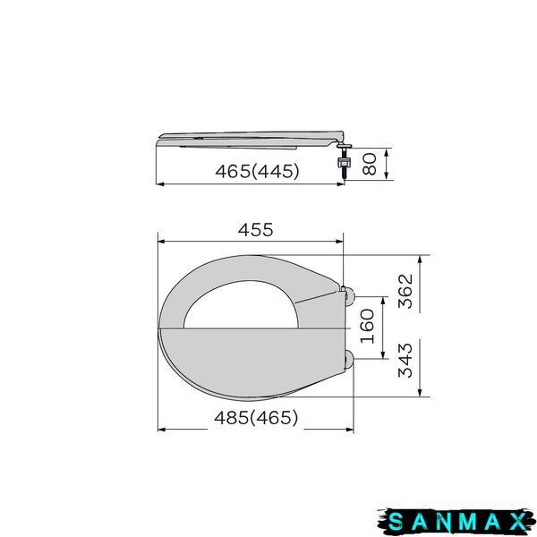 Кришка для унітазу Zerix TS-04 (ZX5584) ZX5583 фото