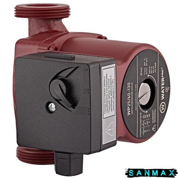 Насос циркуляційний Waterpro WP25/60-130 з кабелем, без гайок (WP3339) WP3339 фото