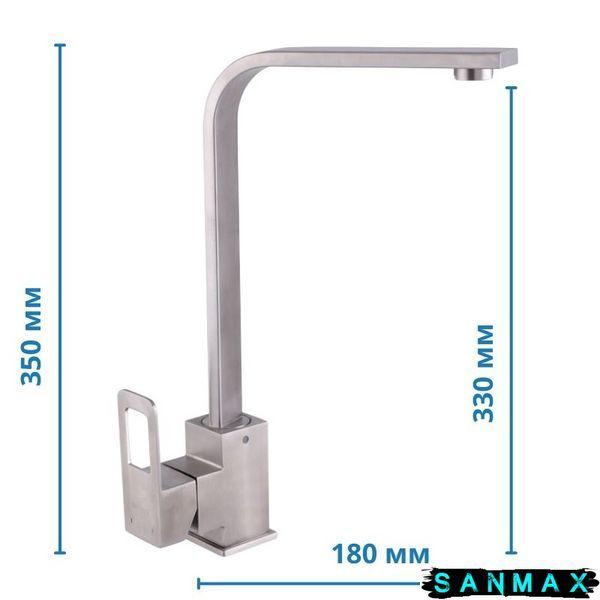 Змішувач для кухні Mixxus Fit 011 Нерж (SS2819) SS2819 фото