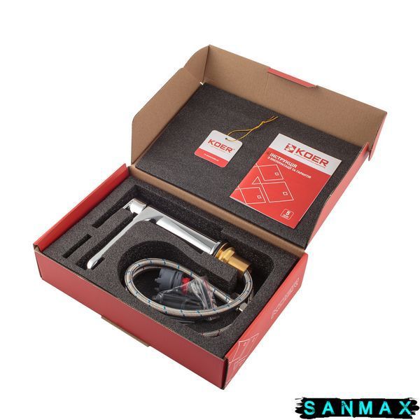 Змішувач для умивальника Koer KB-10030-01 Хром (KR5424) KR5424 фото