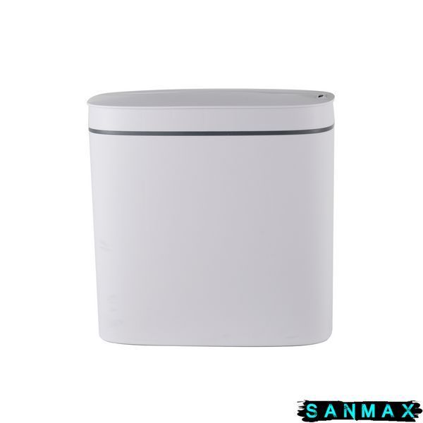 Відро для сміття сенсорне овальне Mixxus Flat-TC0109 Білий 9 л колір білий (MI7074) MI7074 фото