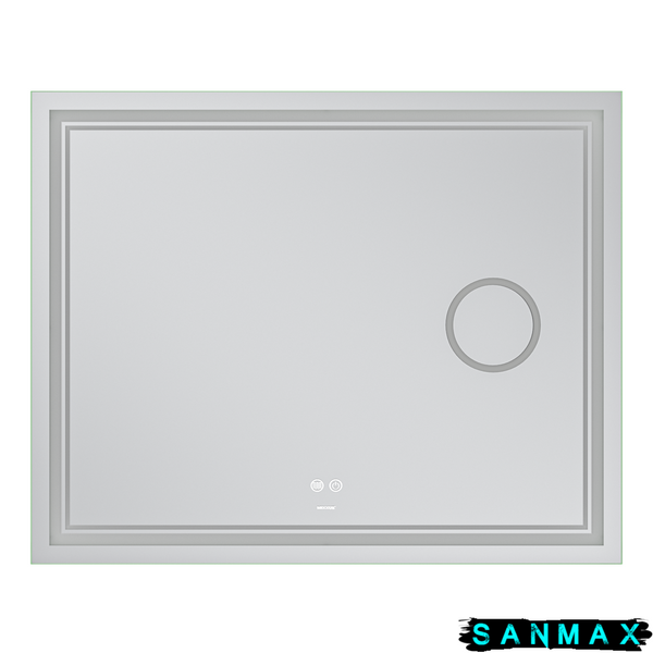 Дзеркало Mixxus Premium Quadro MR20-100x80 (Led Touch, Anti-fog, димер, лінза) (MP6623) MP6623 фото
