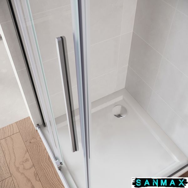 Двері у нішу Walk-In розсувні Koer SR SD07-120x200-L-TR-01 прозоре скло Easy Clean 8мм Хром (KR5686) KR5686 фото