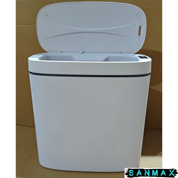 Відро для сміття сенсорне овальне Mixxus Flat-TC0109 Білий 9 л колір білий (MI7074) MI7074 фото