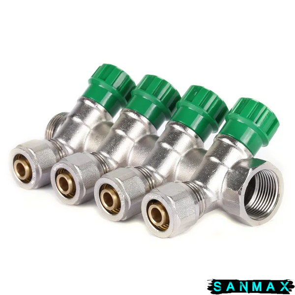 Колектор вентильний з фитингом Koer KR.1123-4 3/4"x4 ways (KR2831) KR2831 фото