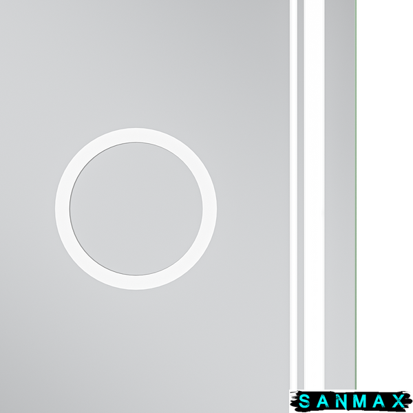 Дзеркало Mixxus Premium Quadro MR20-100x80 (Led Touch, Anti-fog, димер, лінза) (MP6623) MP6623 фото