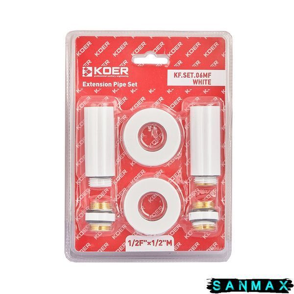 Комплект подовжувачів Koer KF.SET.06MF White 1/2Fx1/2M Білий (KR5850) KR5850 фото