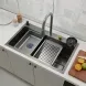 Кухонна інтегрована мийка Mixxus Premium MH7545-Set-02 Nano-Чорний з вбудованим змішувачем з нерж. сталі (MX1694) MX1694 фото 4