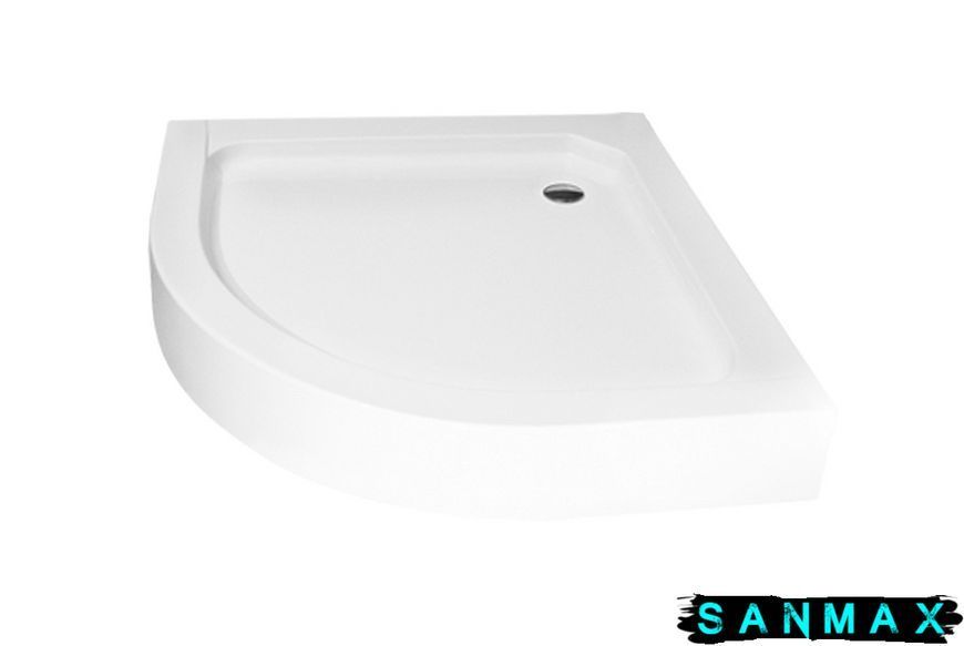 Піддон півкруглий Besco Alex 80х80х4/16 см + ноги BAA-80 фото