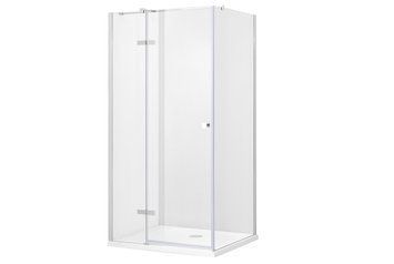 Кабіна квадратна Besco Pixa 90x90x195 ліва, скло прозоре, профіль хром PKL-90-195-C фото