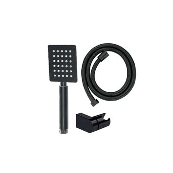 Душовий набір (шланг+лійка+кронштейн) Mixxus Shower Set-02.Sus Нерж Чорний (MI6159) MI6159 фото