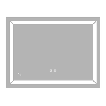 Дзеркало Zerix Kubix MR04-80x60-REVERSE з LED Touch, Anti-fog, димером, регулятором яскравості (ZX6054) ZX6054 фото