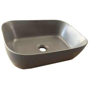 Умивальник накладний керамічний Mixxus Premium Diverse-0116 Gray 455x330x135mm Сірий (MP6651) MP6651 фото