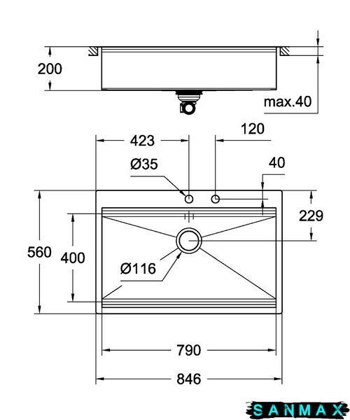 Мийка кухонна Grohe EX Sink K800 подвійна (90 cm) (31584SD0) 31584SD0 фото