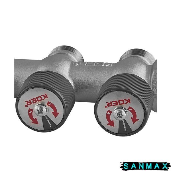 Колектор вентильний без фітингу Koer KR.1128-2 - 3/4"x3/4"x3/4"x2 Ways (KR5871) KR5871 фото