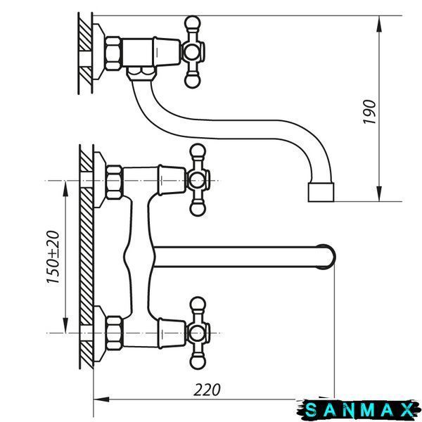 Змішувач для кухні Zerix TZK 605 (ZX0100) ZX0100 фото