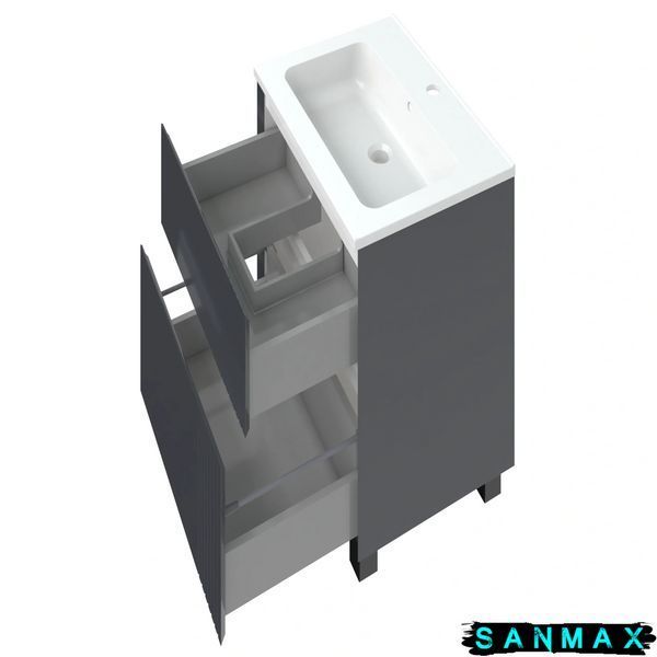 Родео Тумба підлогова з ум. Родео 60, антрацит 7518 фото