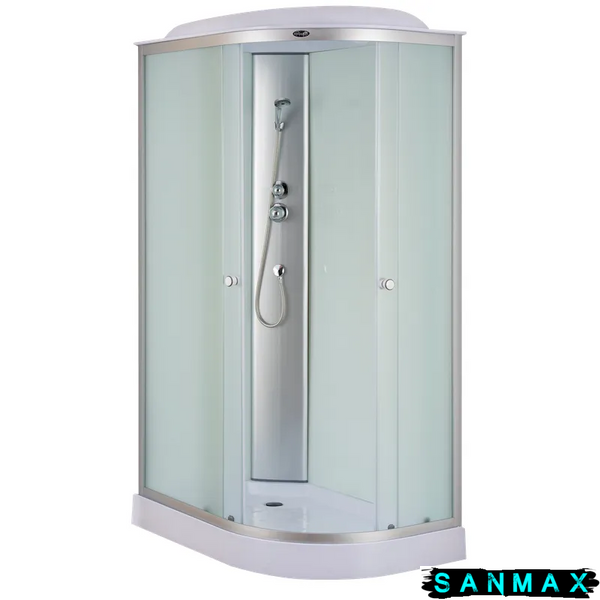 Бокс душовий без гідромасажу Mixxus Wave SB02-120x80x215-L-FB Satin з низьким піддоном (MI6892) MI6892 фото