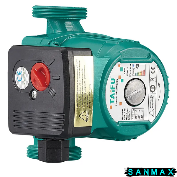 Насос Taifu GRS-25/6-130 циркуляційний з кабелем та гайками Н=6М, Q=3,6кбМ, P=93Вт (TF0047) TF0047 фото