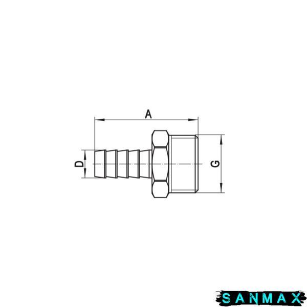Штуцер нікельований 25х3/4 зовнішня Koer KF.U08F (KR3356) KR3356 фото