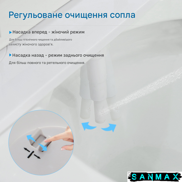 Накладка під кришку унітазу Mixxus Premium Tcb-01 Універсальна, з вбудованим гігієнічним душем (MP6494) MP6494 фото