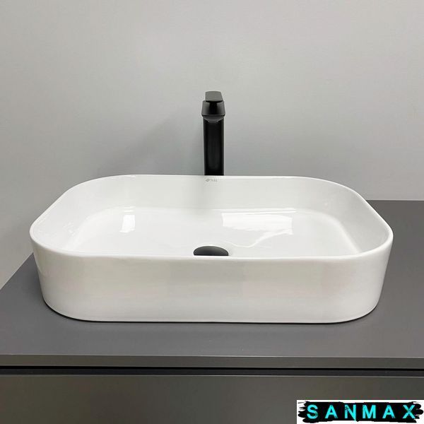 Умивальник накладний Vbi Vestone 55 Білий VBI-017001 фото