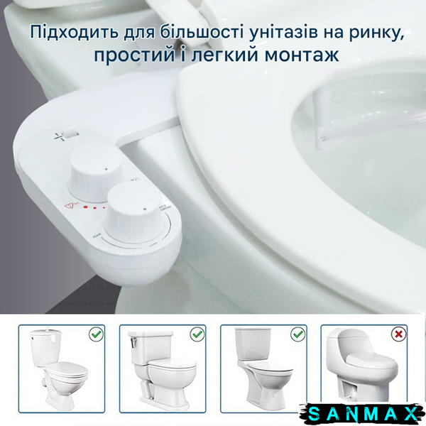 Накладка під кришку унітазу Mixxus Premium Tcb-01 Універсальна, з вбудованим гігієнічним душем (MP6494) MP6494 фото