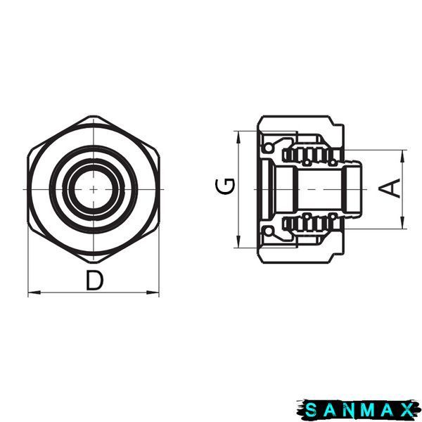 Євроконус для розподільчого колектора 3/4 R581-075 Roho (RO0247) RO0247 фото
