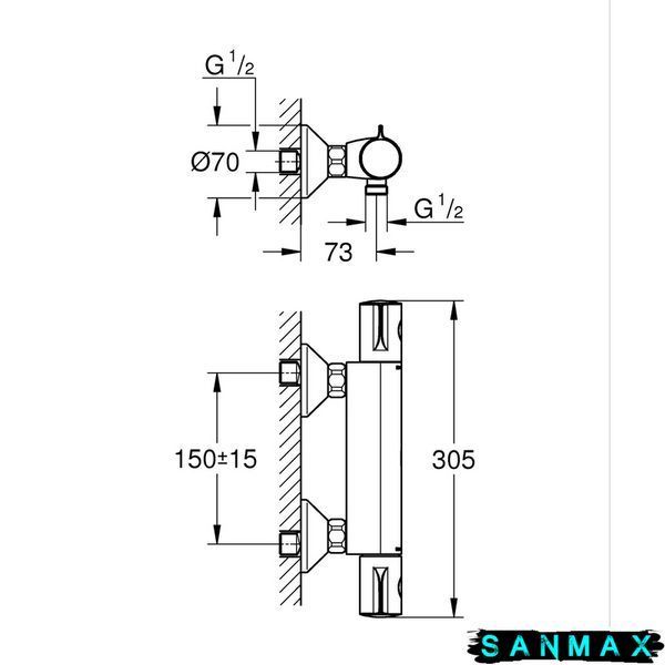Термостат для душу Grohe Grohtherm 800 (1022022430) 1022022430 фото