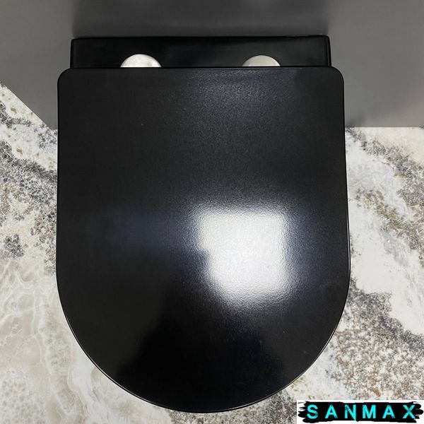Підвісний унітаз VBI VULCANO BLACK GLOSSY VBI-020414 фото