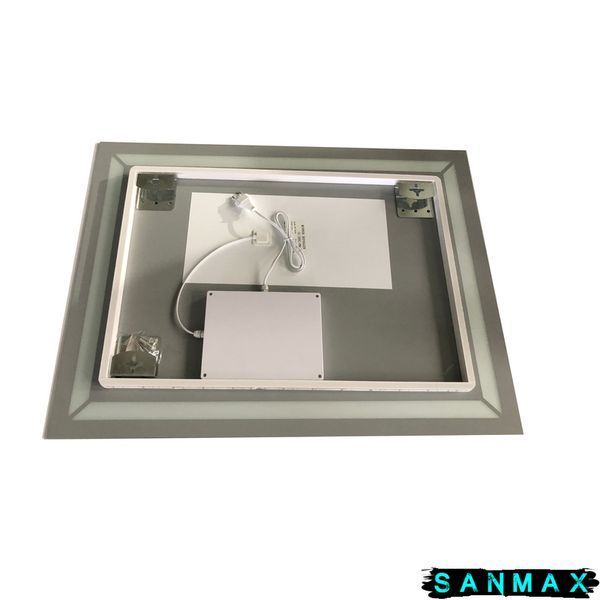 Дзеркало Zerix Kubix MR04-80x60-REVERSE з LED Touch, Anti-fog, димером, регулятором яскравості (ZX6054) ZX6054 фото