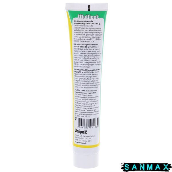 Паста для ущільнення різьбових з'єднань Unipak Multipak 50г (в тюбику) (UP0582) UP0582 фото