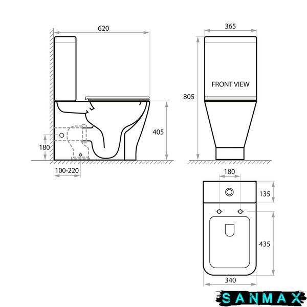 TREND SMART комплект : унітаз підлоговий з сидінням Soft-close + бачок (змив Tornado 3.0) 1886570199 фото