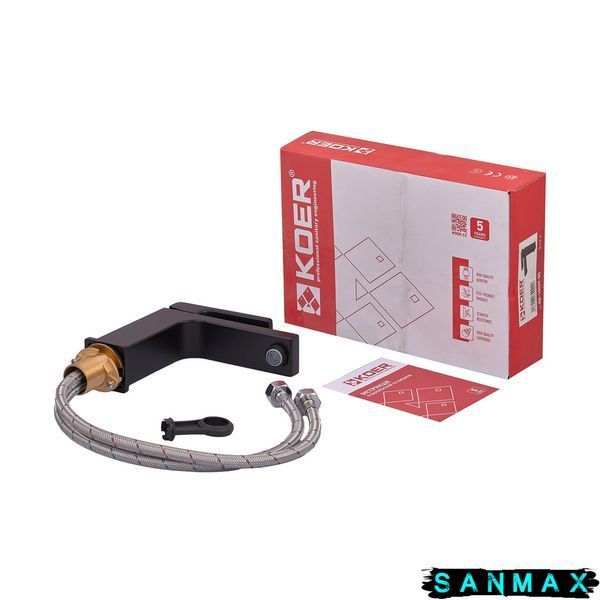 Змішувач для умивальника, чорний Koer KB-10009-05 (KR3499) KR3499 фото
