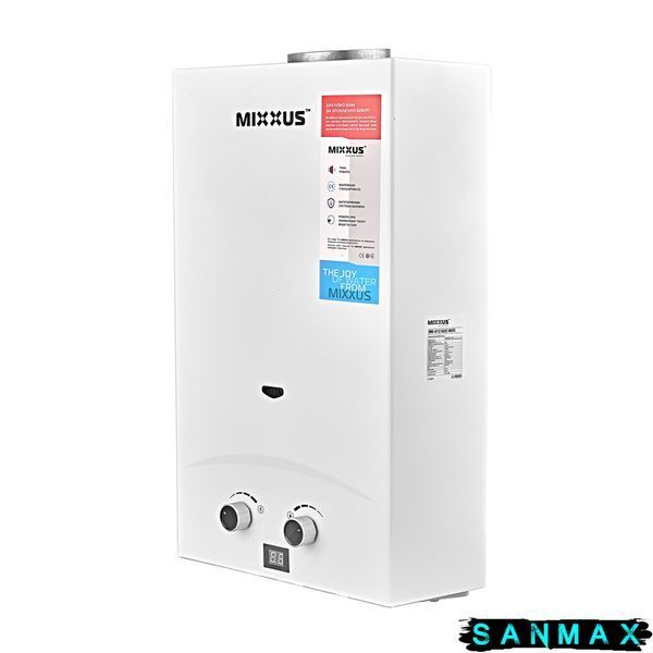 Газова колонка димохідна Mixxus 12 л Gwh-0112 Basic Біла (WH0029) WH0029 фото