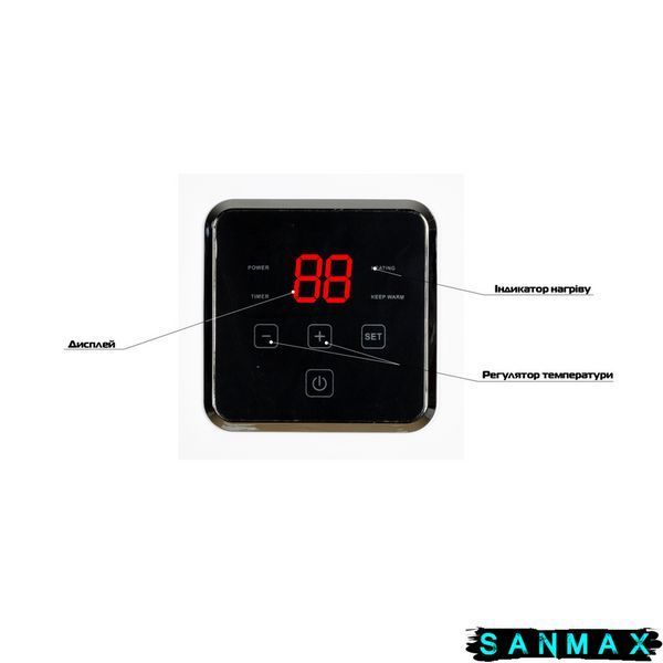 Бойлер Mixxus 50л EWH-15050 Cube Dry квадратний вертикальний сухий тен 2,0 kW (WH0617) WH0617 фото