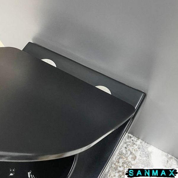 Підвісний унітаз VBI VULCANO BLACK GLOSSY VBI-020414 фото