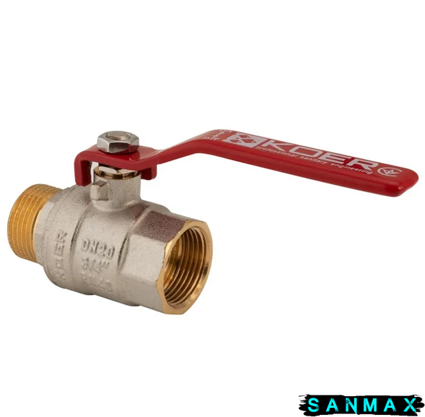 Кран кульовий 3/4 РГШ Вода Koer KR.215 Червона ручка (KR0044) KR0044 фото